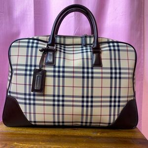 Burberry Brown House Check Jacquard Handbag